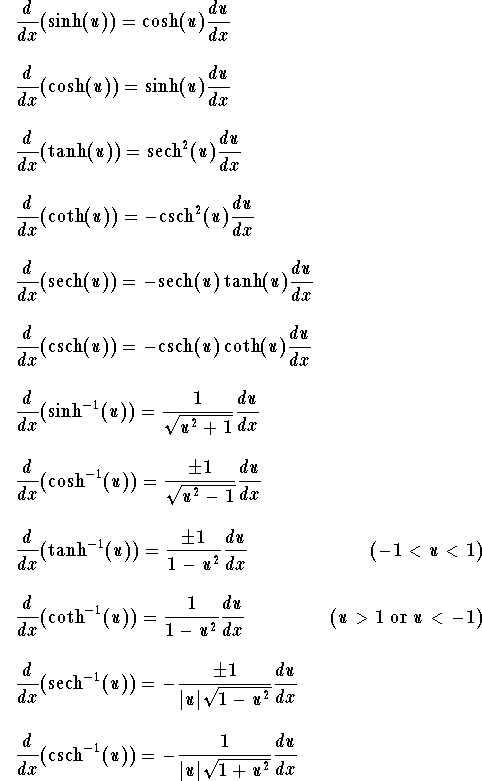 Differentiation formula